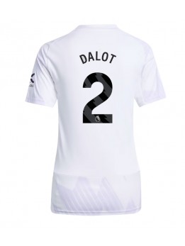 Manchester United Diogo Dalot #2 Replika Borta Kläder Dam 2025-26 Kortärmad
